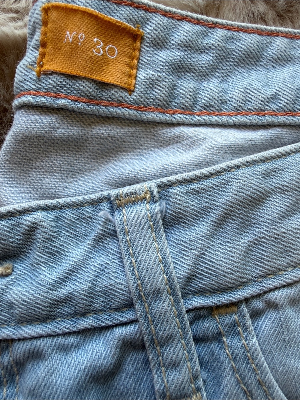 Pilcro Light Blue Straight women’s  Jeans with Orange Stitching